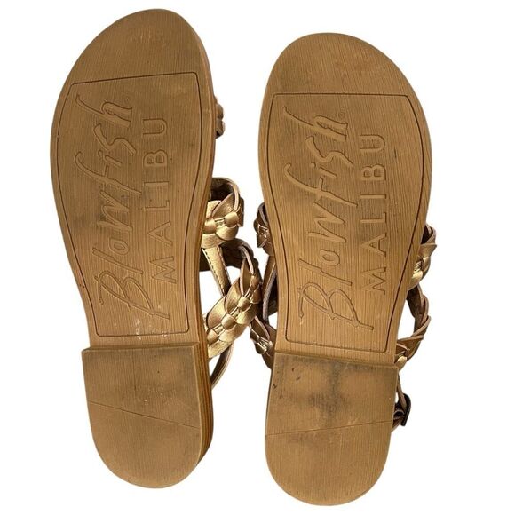 Blowfish Malibu Awluv Sandals Womens 8.5M Rose Gold Metallic Flats Shoes - Picture 7 of 8